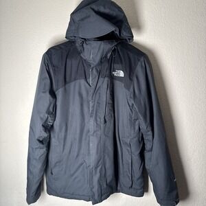 The North Face Men's HyVent 3 in 1 Gray/Black Full‎ Zip Jacket! Size Small